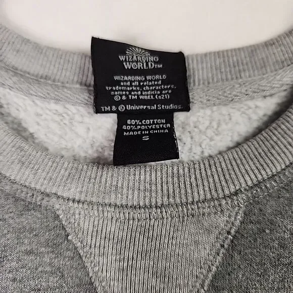 Slytherin Wizarding World of Harry Potter Sweatshirt Patch Universal Gray Small - Picture 6 of 11